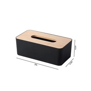 Boîte à mouchoirs carrée moderne en ABS avec couvercle, distributeur de serviettes autoportant, support de mouchoirs de bureau pour la maison, le bureau et la salle de bain - Product Image 1