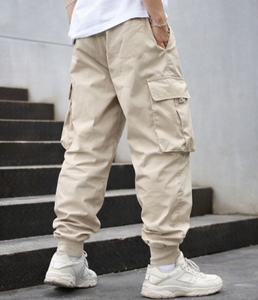 Wholesale Causal Sports Wearing Long Cargo Washed Pants With Side Pockets <b>Stacked</b> <b>Jogger</b> Trousers Man - Product Image 3