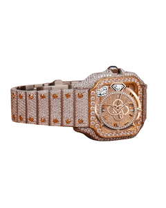 Reloj de Diamantes Moissanite con Logotipo Personalizado para Hombre, Reloj de Pulsera de Lujo con Incrustaciones Completas de Piedras VVS - Product Image 2
