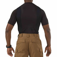 T-shirts tactiques pour hommes à manches courtes, col ras du cou, avec poche holster dissimulée pour armes à feu