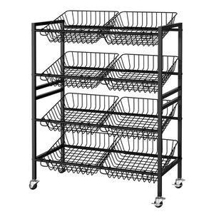 Exclusive Iron Kitchen Trolley Utility <b>Cart</b> Featuring Strong Metal Construction And Elegant Kitchen Organization Style - Product Image 6