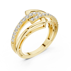 Round Cut Lab Grown Diamond 14K 18K Solid Gold <b>Row</b> Criss Cross Pave set Band 0.35CT DEF VVS Classic Wedding Ring ODM Wholesale - Product Image 3