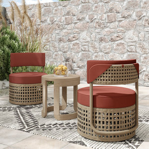 ชุดสวนแบบนุ่มสบายสำหรับ2คนสำหรับที่นั่งกลางแจ้ง - Product Image 2