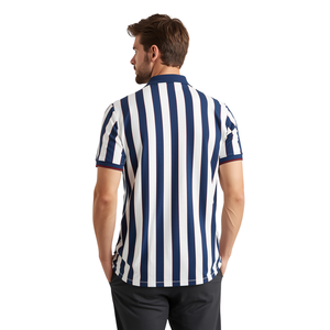 เสื้อโปโลผู้ชายลายทางแนวตั้ง สมาร์ทแคชชวล แฟชั่นระดับพรีเมียม - Product Image 2