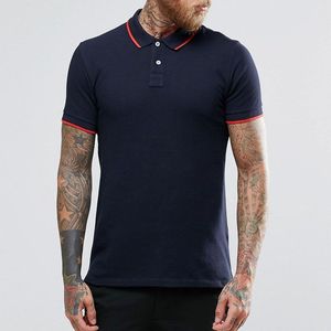เสื้อโปโลสีดำเรียบง่าย สไตล์ลำลอง ปักลายตามสั่ง ผ้าฝ้าย 100% คุณภาพสูง แห้งเร็ว ยืดหยุ่น เสื้อโปโลชาย - Product Image 1