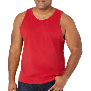 Débardeurs d'été pour hommes, débardeur de fitness uni sans manches en coton personnalisé pour homme, bas de sport à vendre - Product Image 4