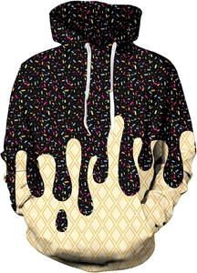 Sudadera con Capucha Ice para Hombre, Sudadera con Bolsillos Grandes Tipo Canguro, 100% Poliéster, Talla Grande - Product Image 3