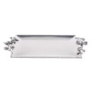Plateau de service en métal pour grandes occasions, plateau de présentation décoratif haut de gamme pour réception de mariage et cérémonie culturelle - Product Image 6