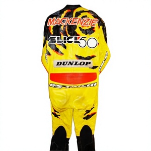 Traje de Carreras MotoCP Niall Mackenzie Ramaha de 1 Pieza en Cuero Vacuno/Canguro para Motociclistas Profesionales - Product Image 2