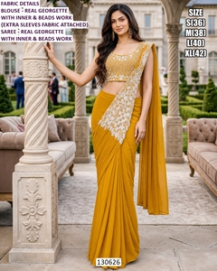 Lehenga Choli Royal Divine Wine Georgette, tenue traditionnelle pour les fêtes - Product Image 3