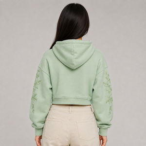 Top Selling <b>Women's</b> Cropped <b>Hoodie</b> Custom Logo <b>Soft</b> Cotton Fleece Warm Breathable Pullover Casual Wear <b>Women</b> Cropped <b>Hoodie</b> - Product Image 6