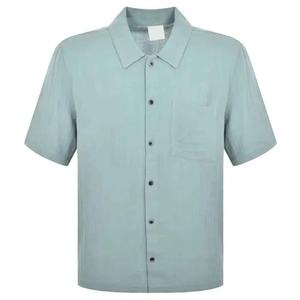 Conjunto de 2 Piezas para Hombre, Camisa y Pantalones Cortos Casuales de Verano, Estilo Vintage, Ecológicos, de Poliéster/Algodón, ODM - Product Image 2