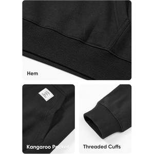 Custom Men's Long Sleeve <b>Quilted</b> <b>Sweatshirt</b> Quarter Zip Pullover with Stand Collar Solid Color Block Design Size 8XL - Product Image 3