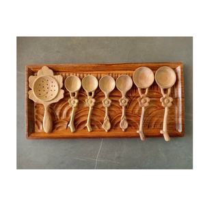 Espátula en forma de corazón de alta calidad, cucharas para servir, utensilios de madera dorados, utensilios de cocina, vajilla, decoración de jardín para el hogar, juego de regalo - Product Image 4