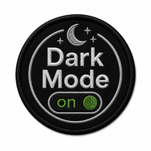 Dark Desire Embroidered Patch Round Iron-On Woven Fabric Badge for Clothing <b>Hats</b> <b>Bags</b> - Product Image 4