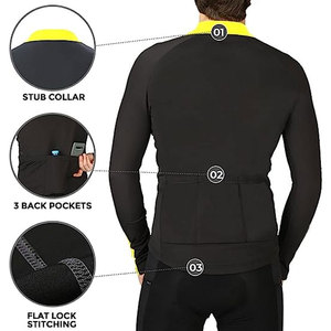 Jersey de Ciclismo Térmico Personalizado de Alta Calidad para Hombre, Transpirable, de Manga Larga, con Técnicas de Impresión, Ropa de Invierno - Product Image 5