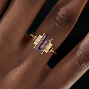 Women's 14k solid Gold Emerald Cut <b>Diamond</b> <b>Ring</b> With Baguette Side Stones Classic Style igi Certified Engagement <b>Ring</b> - Product Image 5