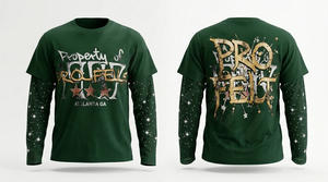 Camiseta de Manga Corta con Decoración de Pedrería, Estilo Urbano, 100% Algodón, Felpa Gruesa de 450 GSM, Transpirable, con Logotipo Personalizado - Product Image 3