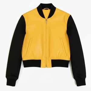 เสื้อแจ็คเก็ตเบสบอลแบบ Letterman สำหรับผู้ชาย ออกแบบเองได้ สไตล์ลำลอง สวมใส่สบาย น้ำหนักเบา - Product Image 1