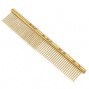 Peine de Metal Dorado para Mascotas con Diseño de Huella de Pata para el Cuidado del Pelo de Perros y Gatos, Herramienta Portátil de Estilismo - Product Image 3
