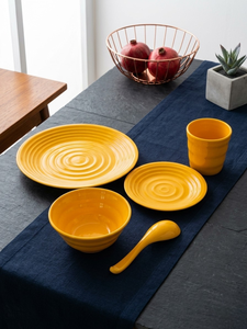 Made in Taiwan PGT Eco-Friendly Tableware 5-Piece Set for Daily Use & Camping-Sunlight Yellow - Product Image 1
