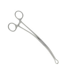 Stainless Steel Surgical Uterine Tenaculum Forceps 25 CM Dall Finish Curved Design Gynecology Uterine Forceps By <b>Blush</b> Surgical - Product Image 4