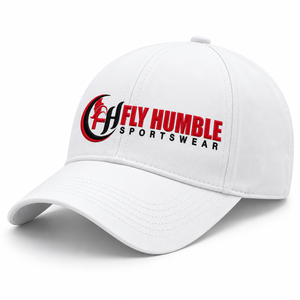 หมวกเบสบอลปักโลโก้ White Fly Humble ปรับขนาดได้ 6 แผง หมวกทรงสปอร์ตสำหรับทุกเพศ หมวกเบสบอลปักลาย ปรับขนาดได้ 6 แผง - Product Image 1