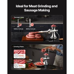 Tritacarne Manuale in Acciaio Inox 304 Multifunzionale con Manovella per Salsicce e Macinacaffè - Product Image 4