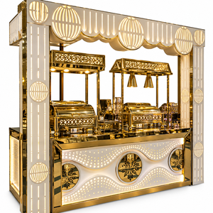 Zaravelle GrandFeast Pavilion - Isla Buffet de Lujo de Acero Inoxidable, Mostrador de Catering Multi-Estación para Uso en Interiores/Exteriores, Rápido - Product Image 3