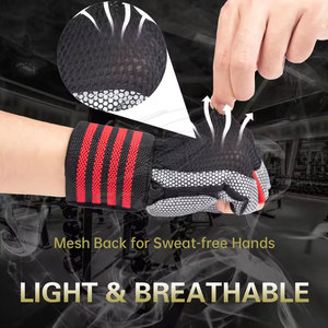 Gants de sport respirants en néoprène à demi-doigts avec lacets pour l'entraînement en salle, la musculation et la performance sportive - Product Image 3