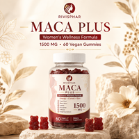 Gummies de Maca pour Femmes 1500 mg Énergie Vitalité Bien-être de la Peau Végétalien à Base de Plantes 60 Gummies Maca Noire Tribulus pour OEM ODM Marque Privée