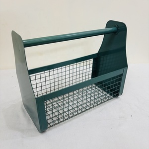 Atiqco rừng màu xanh lá cây giỏ với xử lý vườn hod hình chữ nhật dây kim loại lưới container nhà để xe công cụ lưu trữ giá bin bán buôn - Product Image 1