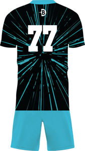 ชุดเสื้อเจอร์ซีย์กีฬาสีเขียวคลาสสิกสำหรับผู้ชาย แบบสั้น ผลิตจากโพลีเอสเตอร์ 100% รุ่นใหม่ล่าสุด ชุดฟุตบอลพร้อมสกรีนโลโก้ตามสั่ง - Product Image 3
