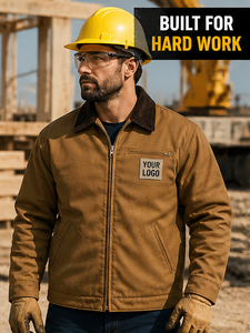 Veste à fermeture éclair avant Eisenhower isolée pour homme sur mesure, vestes de travail les plus vendues, vêtements d'atelier en plein air, design personnalisé - Product Image 3