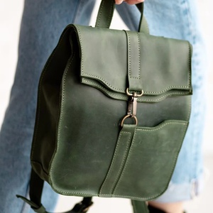 Modern Stylish Design Multifunctional Outdoor Leather <b>Backpack</b> for Women Water-resistant Wind-resistant Leather <b>Backpack</b> Bag - Product Image 1