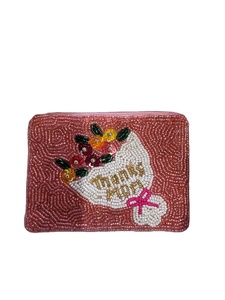 Monedero Elegante Hecho a Mano con Bordado de Cuentas con Diseño de Bordado a Mano de Monedero con la Frase 'LETS GO GIRLS', Hermoso y Lujoso - Product Image 3