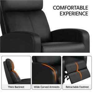 Sillón Reclinable de Piel Sintética con Reposapiés para Cine en Casa, Asiento Cómodo para Cine en Casa - Product Image 5