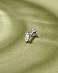 Pendientes de Plata de Ley 925 con Moissanita de Corte Brillante en Varios Tamaños, Personalizables, Regalo para Mujeres y Hombres, para Bodas y Fiestas - Product Image 2