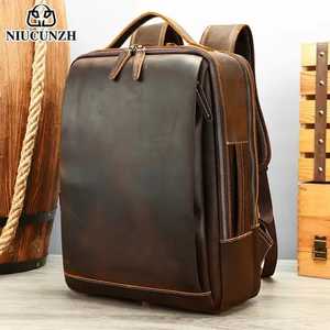 ZOLO LEATHERS Classic Vintage Luxury Crazy Horse Leather Backpack-Anti-Theft Zipper Closure Waterproof Travel Laptop <b>Bag</b> - Product Image 3