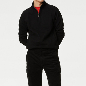 OEM Premium Quality Half Zip <b>Sweatshirts</b> Men <b>Fleece</b> Quarter Zip Pullover Men's 1/4 Zip Stand Collar Zipper <b>Sweatshirt</b> - Product Image 3