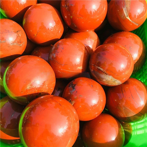 Sphère de guérison en jaspe rouge naturel, boule de cristal polie, pierre précieuse, décoration Feng Shui pour la maison, vente en gros - Product Image 3