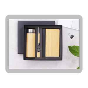 Liviya Eco-Friendly Business-Style PU Leather Wooden Promotional Gift <b>Set</b> Gift Box Personalized Printing <b>Notebook</b> Water Bottle - Product Image 4