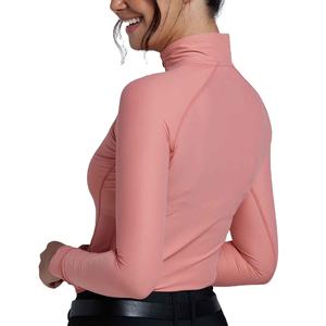 Haut et chemise d'équitation de luxe pour femme, ajustés, avec fermeture éclair, lavables, flexibles, anti-odeur, à manches longues, sous-vêtement équestre pour femme - Product Image 4