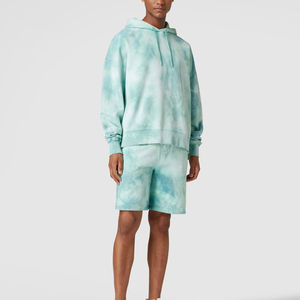 Conjunto de Sudadera con Capucha y Pantalones Cortos Unisex Estilo Streetwear con Lavado Ácido, Hombros Caídos y Ajuste Holgado de Maven Togs - Product Image 2