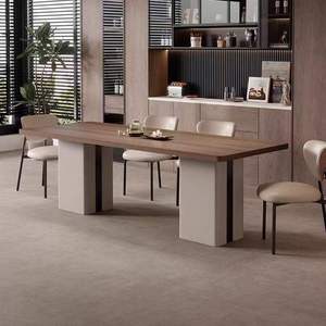 Daystar Trade Eco-Friendly <b>Mid</b>-<b>Century</b> Inspired Solid Wood Rectangle Dining <b>Table</b> with Walnut Finish and Sturdy Legs - Product Image 5
