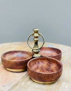 Tazón de Madera de Diseño Artístico para Servir Comida de Forma Decorativa, Mejora el Ambiente de la Cena con un Estilo Creativo en Madera - Product Image 2