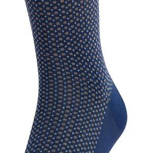Men's <b>Knee</b> <b>High</b> <b>Socks</b> Dot Pattern Navy Blue Gray Knitted Breathable Daily Wear Autumn Season - Product Image 5