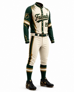 <b>Baseball</b> Uniform Set Men's Full Sleeve Jersey Pants Moisture Wicking Polyester All Seasons Adult Team Apparel - Product Image 2
