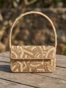 Handcrafted Designer <b>Storage</b> Bag <b>Seed</b> Beaded Handbag Evening Clutch Purse Women Shoulder Bag Fashion Party Wedding Crossbody Bag - Product Image 2