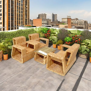 Juego de Sofás de Madera Moderno y Sencillo con Características Ecológicas e Impermeables para Espacios Interiores y Exteriores - Product Image 5